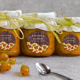 Adesivo Girassóis de outono russos no casamento de cerca