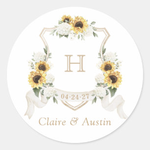 Adesivo Girassóis Hydrangea Greenery Envelope Crest