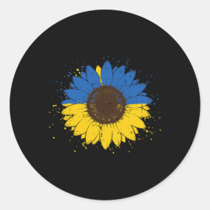 Adesivo Girassol Amarelo Azul Ucraniano Flor Homens Ucrâni