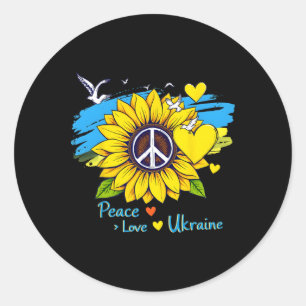 Adesivo Girassol Bandeira Ucrânia Mapa Paz Amor Ucrânia Uc