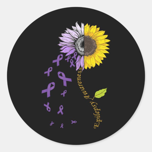 Adesivo Girassol de Conscientização da Epilepsia (Frente)
