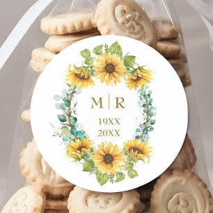 Adesivo Girassol Floral Aniversário de 50 Anos de Casament
