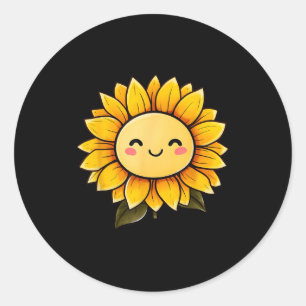 Adesivo Girassol Floral Fofo Flor Feliz Gráfico Divertido