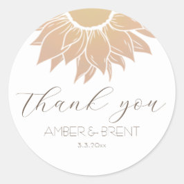 Adesivo Girassol moderno e simples Obrigado