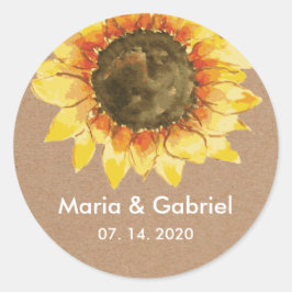 Adesivo Girassol russo amarelo. Personalizado