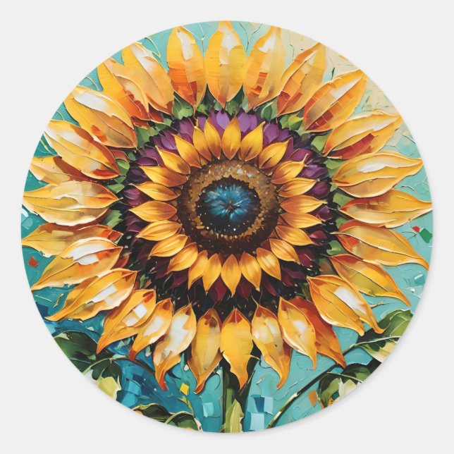 Adesivo Girassol Whimsical, Bho Sunflower, Sunflower, (Frente)