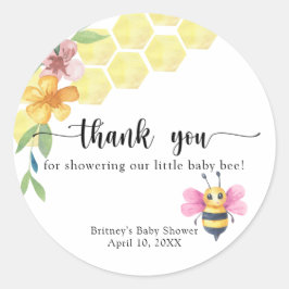 Adesivo Girl Baby Bee - thank you