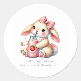 Adesivo Girl Bunny Christian Round Stickers