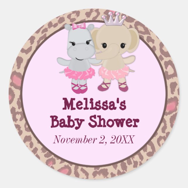 Adesivo GIRL ELEPHANT HIPPO Tu Cute Baby vazio TTC #7 (Frente)