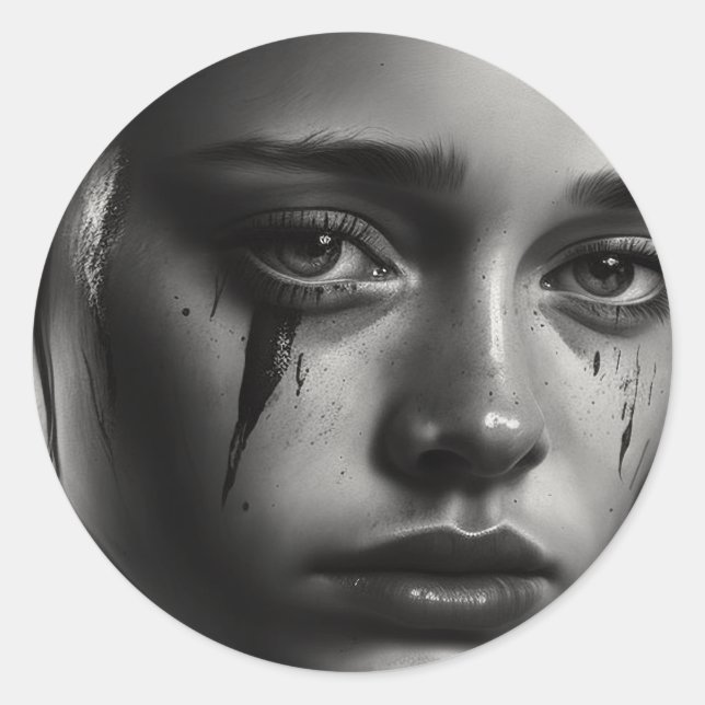Adesivo Girl with tears (Frente)