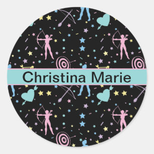 Adesivo Girls Archery - Girly Hearts Stars Archer