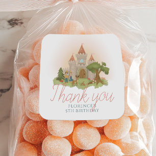 Adesivo Girls Fairytale Castle Favor do Aniversário de cri