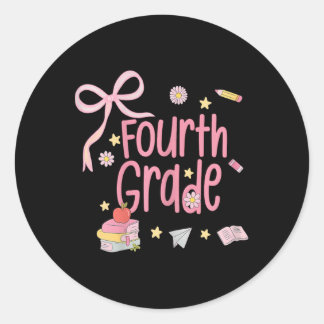 Adesivo Girls Fourth Grade Coquette Bow Pink Preppy Ck To 
