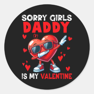 Adesivo Girls Funny Joke Daddy Is My Valentine Dabbing Hea