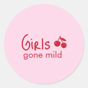 Adesivo Girls Gone Mild Rosa e Vermelho Cereja Despedida d