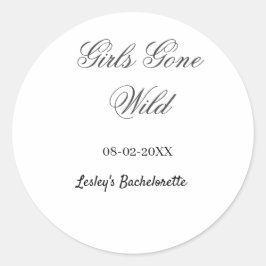 Adesivo Girls Gone wild Bachelorette party name date bride