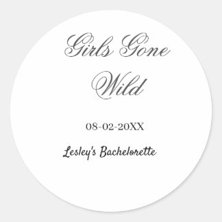 Adesivo Girls Gone wild Bachelorette party name date bride