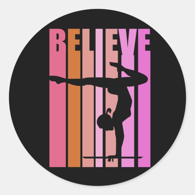 Adesivo Girls Gymnast Gymnastics Girls Manipulam Rosa (Frente)