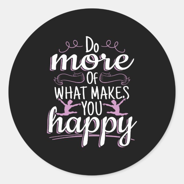 Adesivo Girls Gymnastics - Motivational Happy Cote (Frente)