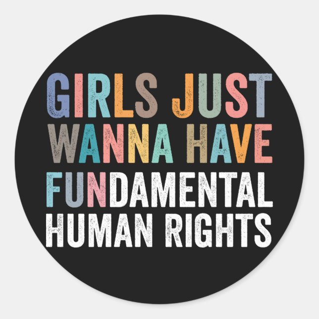 Adesivo Girls Just Wanna Have Fundamental Rights (Frente)