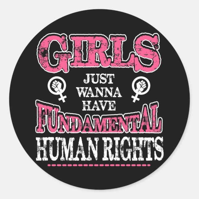 Adesivo Girls Just Wanna Have Fundamental Rights (Frente)