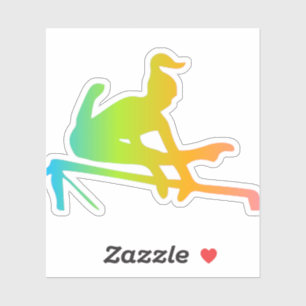 Adesivo Girls Rainbow Gymnastics Bares irregulares