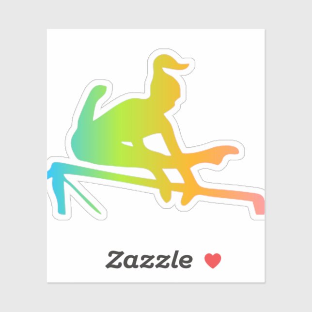 Adesivo Girls Rainbow Gymnastics Bares irregulares (Folha)