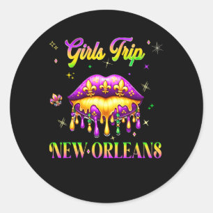 Adesivo Girls Trip New Orleans Mardi Gras Lábios Carni