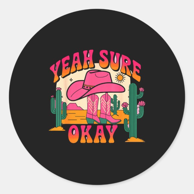 Adesivo Girls Valentines Day Hearts Yeah Sure Okay Western (Frente)