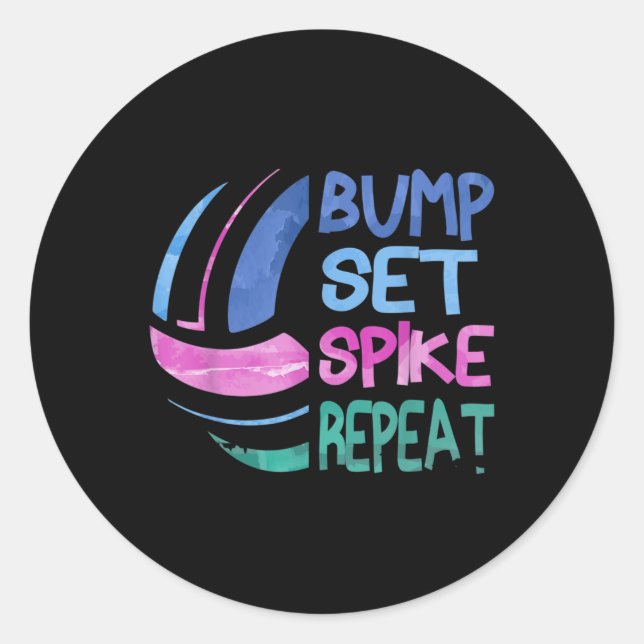 Adesivo Girls Voleibol Set Spike Repetir Roxo Azul (Frente)