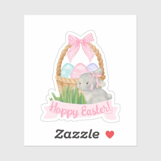 Adesivo Girls Watercolor Páscoa Basket (Folha)