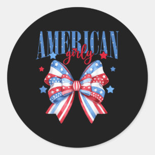 Adesivo Girly Americano Fofo Coquete Laço 4 De Julho EUA W