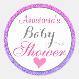 Adesivo Girly & Glam Ombre Chá de fraldas Brilhante Púrpur