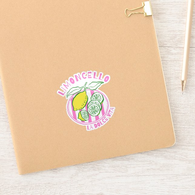 Adesivo Girly Limoncello– La Dolce Vita Pink (Notebook)