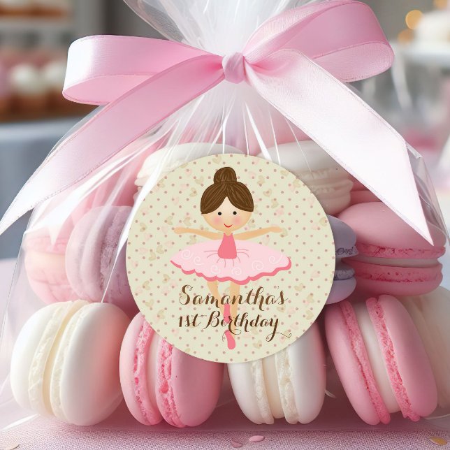 Adesivo Girly Pink e Dreamy Ballerina (Adorable ballerina dancing in her pink tutu. )