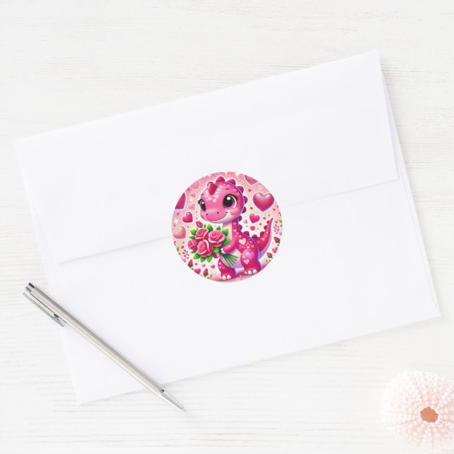Adesivo Girly Pop Dinosaur (Envelope)