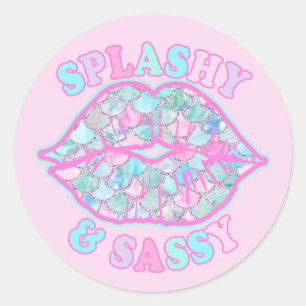 Adesivo Girly Splashy & Sassy Rosa Turquesa Beijo de Serei
