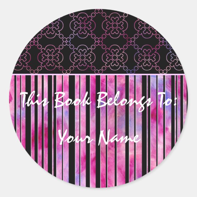 Adesivo Girly This Book Pertence A Sticker (Frente)