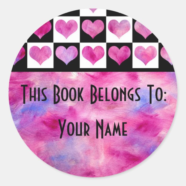 Adesivo Girly This Book Pertence A Sticker (Frente)