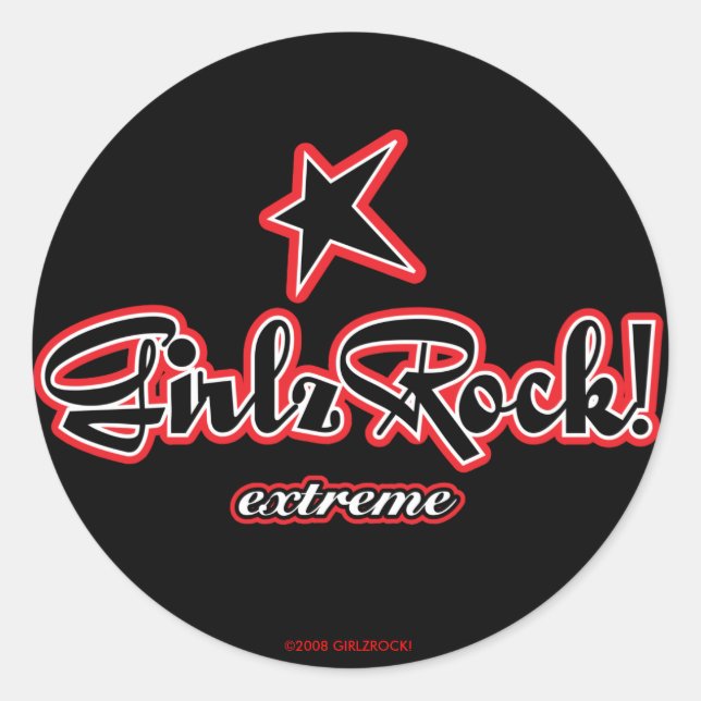 Adesivo GirlzRock! Logotipo Extreme (Frente)