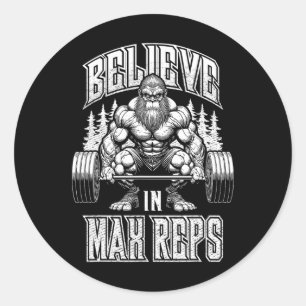 Adesivo Giro Bigfoot Acredita Em Máx. Reps De Bodybuild