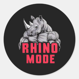 Adesivo Giro de Malhação do Modo Rhino Funny Bodybuilding