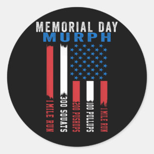 Adesivo Giro do Dia Memorial Americano Murph Challenge