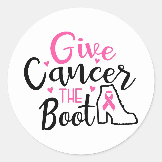 Adesivo Give Breast Cancer The Boot Awareness (Frente)