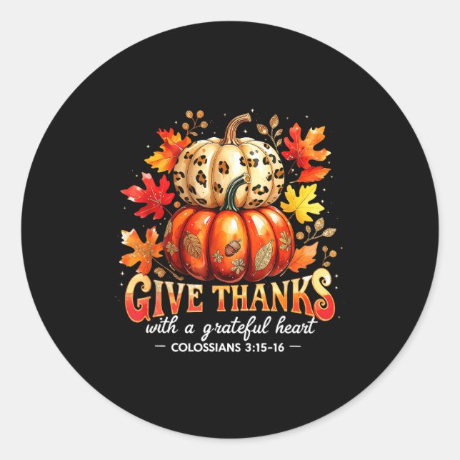 Adesivo Give Thanks With A Grateful Heart Bible Verse Pump (Frente)