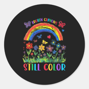 Adesivo Giz Crayons Quebrados Ainda Colorem a Consciência