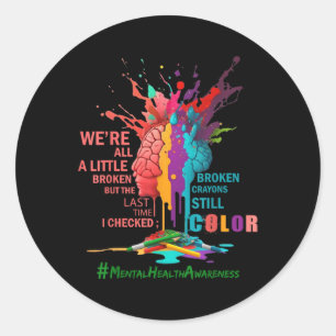 Adesivo Giz Crayons Quebrados Ainda Colorem a Consciência