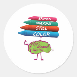 Adesivo Giz Crayons Quebrados Ainda Colorem Consciência so