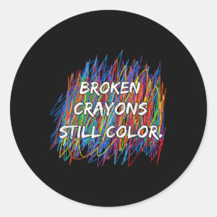 Adesivo Giz Crayons Quebrados Ainda Podem Colorir Conscien