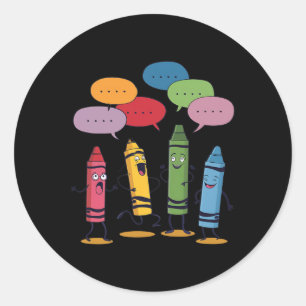 Adesivo Giz de Cera Fashionable Crayon Mood Color Professo